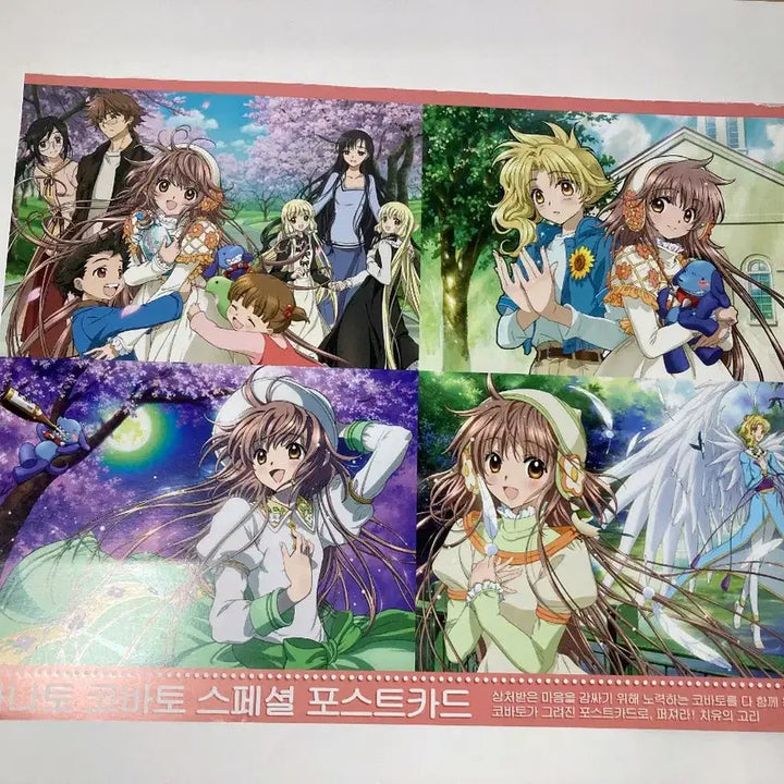 [BUNJANG] CLAMP "Kobato." Original Art Clear Bookmark &amp; Postcard Set (Sealed) / 급처 클램프 원화 코바토. 소장용 미개봉 굿즈 일괄