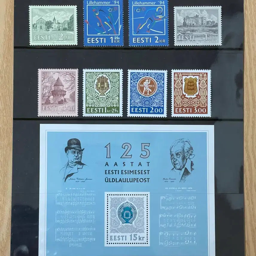 [BUNJANG] Lillehammer 94 Winter Olympics 125th Anniversary Stamp Set / 우표 세트 릴레함메르 94 125주년 릴레함메르 94
