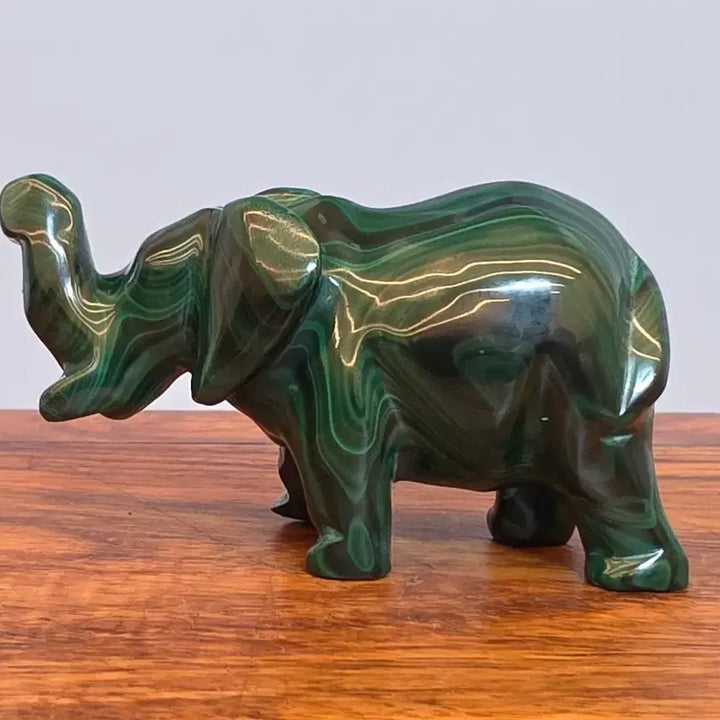[BUNJANG] Malachite Elephant Stone / 26081718 좋은 기운을 내뿜는 영롱한 말라카이트 공작석 코끼리 광물 수석 팝니다