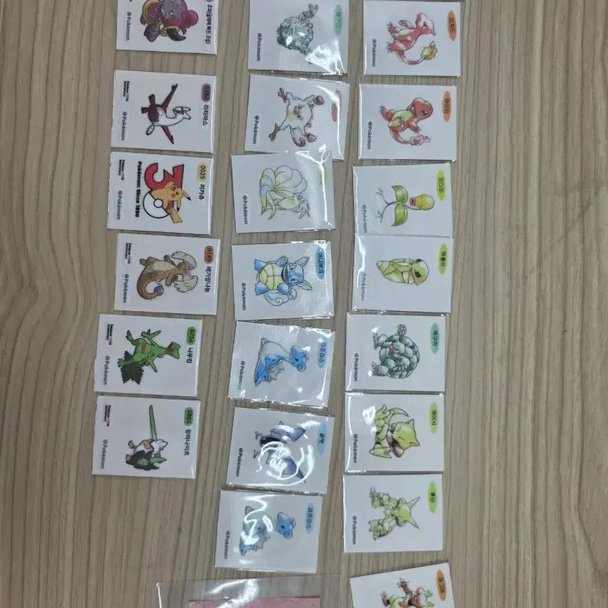 [BUNJANG] Pokemon Artwork Tteokbokki Stickers 24 pcs Bundle / 포켓몬 아트웍 띠부씰 24장