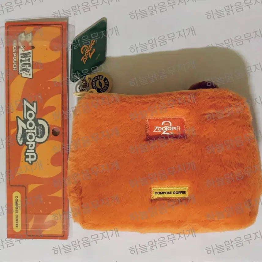 [BUNJANG] Compose Coffee Zootopia Nick Pouch / 컴포즈 커피 주토피아 닉 파우치