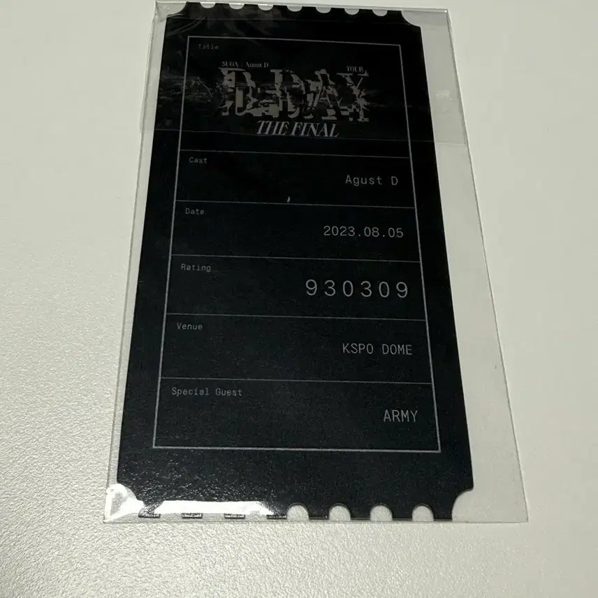 [BUNJANG] BTS Suga Agust D D-day The Final Photocard / 방탄 BTS 슈가 AGUST D D-day the final 포토카드
