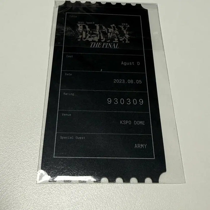 [BUNJANG] BTS Suga Agust D D-day The Final Photocard / 방탄 BTS 슈가 AGUST D D-day the final 포토카드