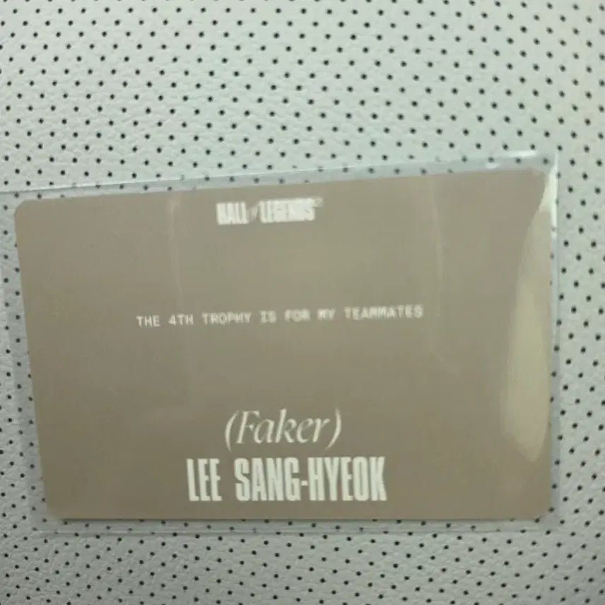 [BUNJANG] Faker Hall of Legends Photocard / 페이커 Faker Hall of Legends 포토카드