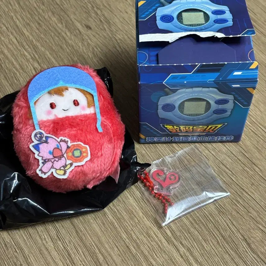 [BUNJANG] Digimon Adventure Sora Digivice Keychain &amp; Tapinuui Plush Bundle Set / 디지몬 어드벤처 소라 디지바이스, 타피누이 일괄