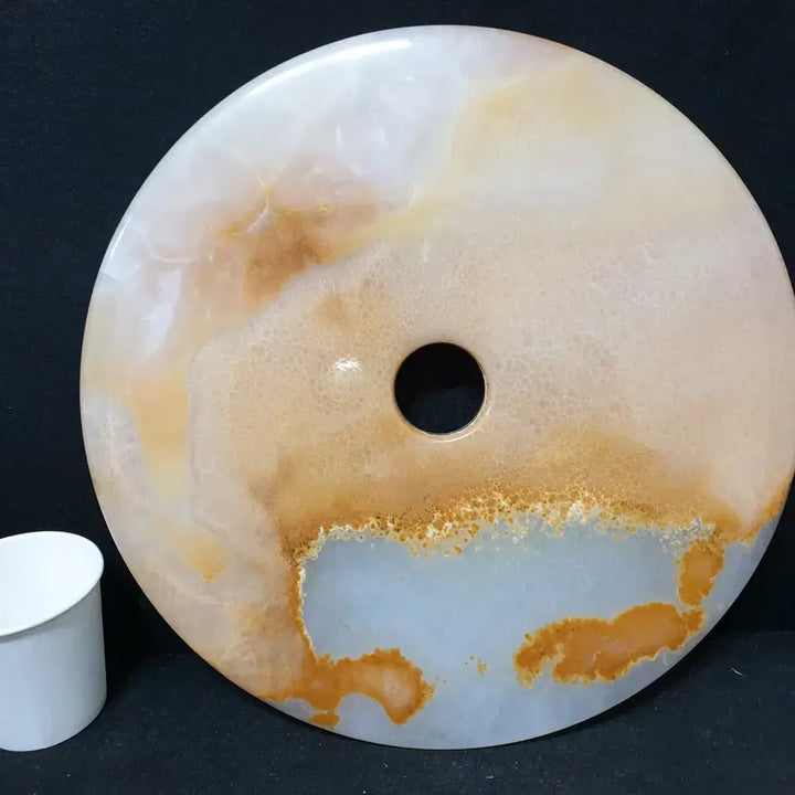 [BUNJANG] Large Huazhengyu White Jade Jade Wall / (수원만물)큰 사이즈의 화전옥 백옥 옥벽