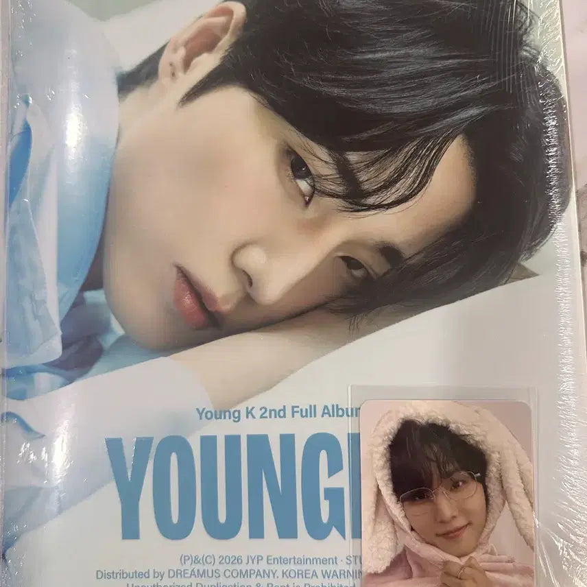 [BUNJANG] Young K 2nd Album YOUNGEST (Rabbit Blanket Ver.) Photocard Bundle / [미개봉] Young K 2집 정규앨범 (토끼 담요 Ver.) 포토카드 포함