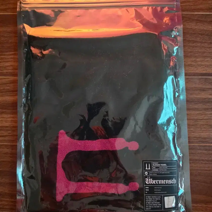 [BUNJANG] BIGBANG G-Dragon Weavers Mens Slogan Towel Pink / 빅뱅 지드래곤 위버멘쉬 슬로건 타월 핑크 BIGBANG SLOGAN TOWEL