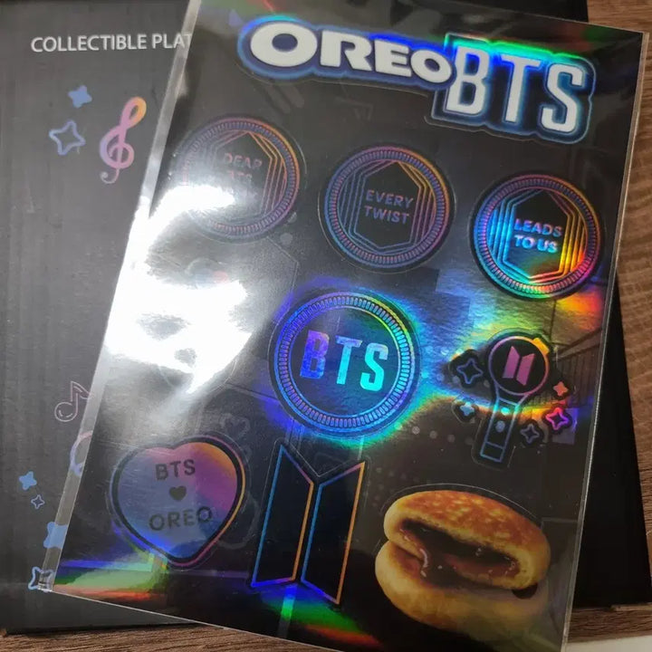 [BUNJANG] BTS Oreo Collaboration Plate &amp; Sticker Set / bts오레오 콜라보 접시, 스티커