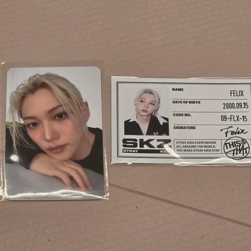 [BUNJANG] Stray Kids Felix This&amp;That Pop-up Lucky Draw Photocard Bundle / 스트레이키즈 필릭스 this&amp;that 팝업 2주차 포카 특전 아이디카드 일괄