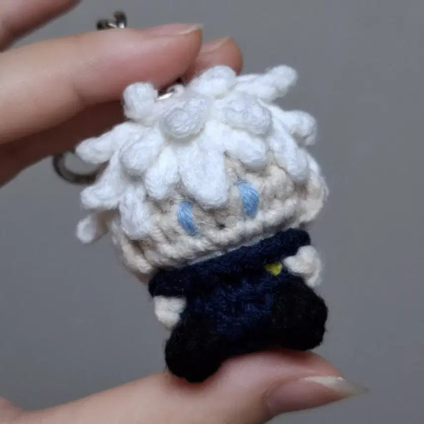 [BUNJANG] Jujutsu Kaisen Gojo Satoru &amp; Geto Suguru Knitted Keychain Set / 주술회전 고죠 사토루 게토 스구루 뜨개 키링