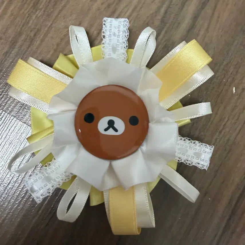 [BUNJANG] Rilakkuma Ribbon Brooch Can Badge Rosette / 리락쿠마 리본 브로치 캔뱃지 로제트 오타쿠 장식