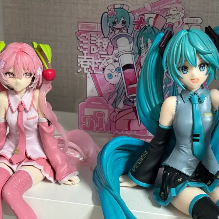 [BUNJANG] Hatsune Miku Sakura Miku Noodle Stopper Figure Bundle Set / 하츠네 미쿠 사쿠라 미쿠 누들스토퍼 피규어 일괄
