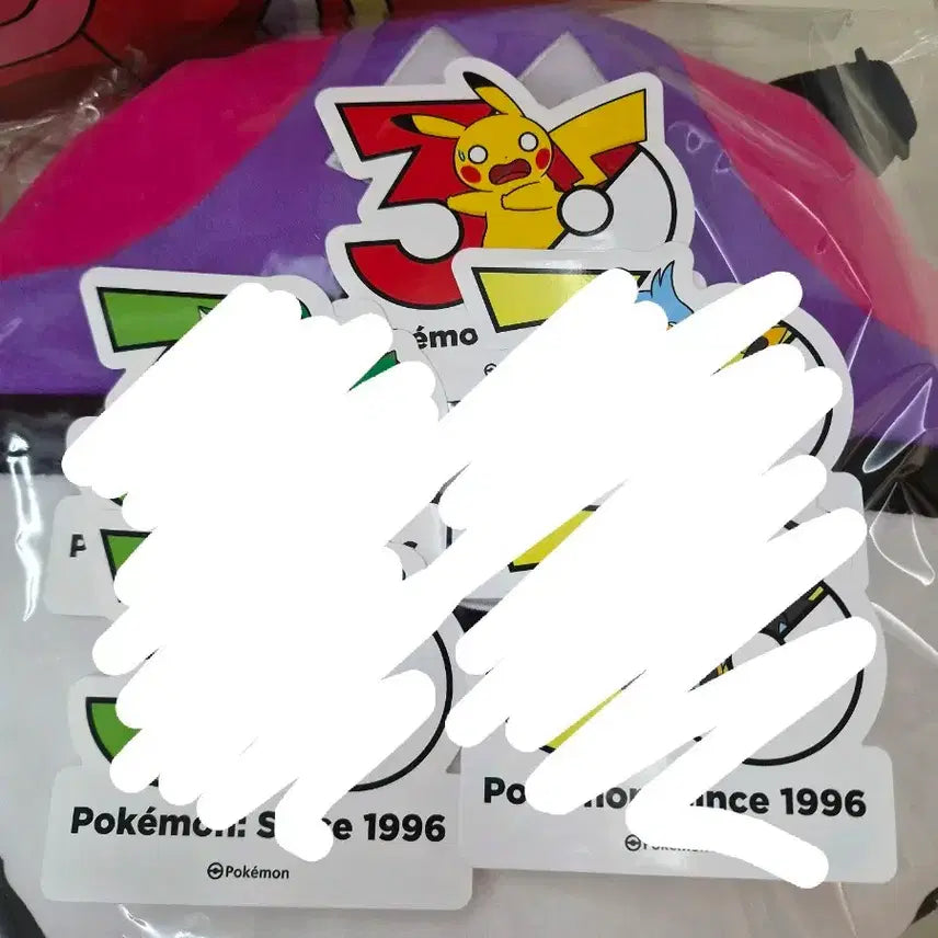 [BUNJANG] Pokemon 30th Anniversary Logo Sticker Set / 포켓몬스터 30주년 로고 스티커 판매합니다