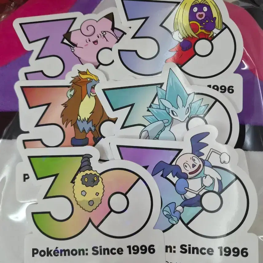 [BUNJANG] Pokemon 30th Anniversary Logo Sticker Set / 포켓몬스터 30주년 로고 스티커 판매합니다