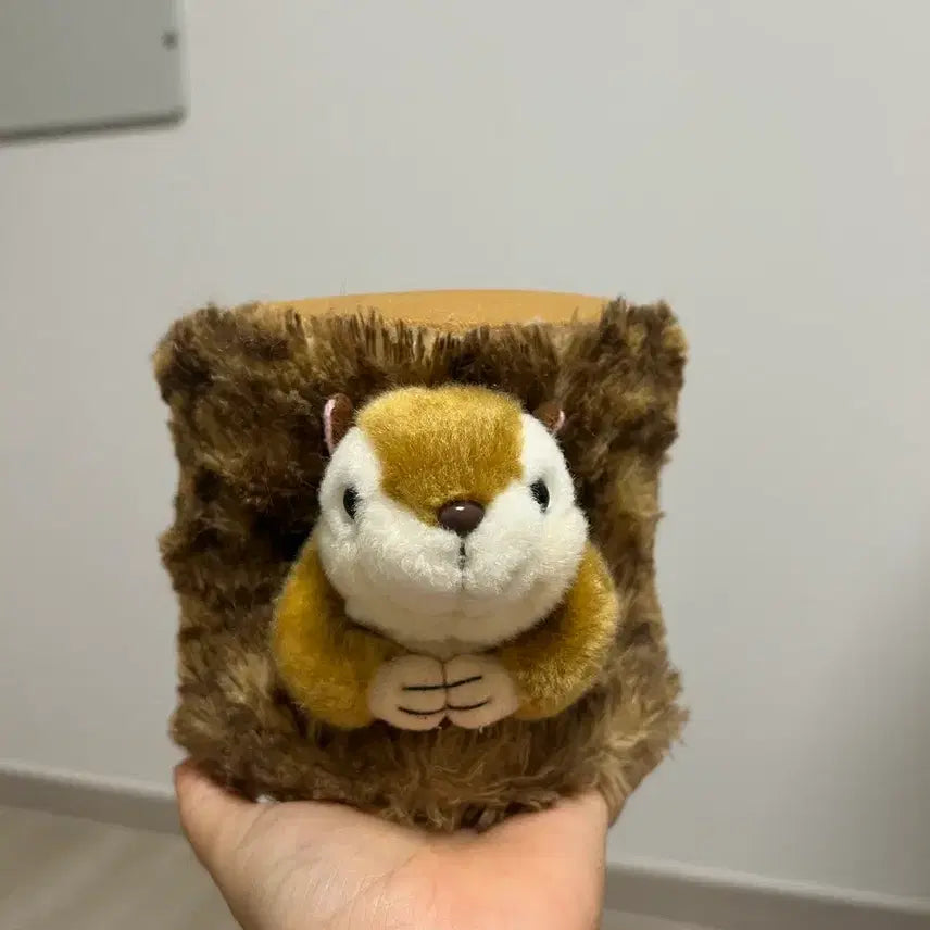 [BUNJANG] Cute-sha Wooden Box Squirrel Vintage Animal Doll / 일본 cute사 나무통 다람쥐 빈티지 동물 인형