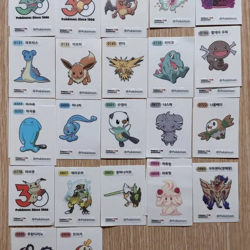 [BUNJANG] Pokemon Stickers (Dibug Seal) - Various Characters / 포켓몬 띠부띠부 스티커 띠부씰 띠부실 / 삼립 포켓몬 빵