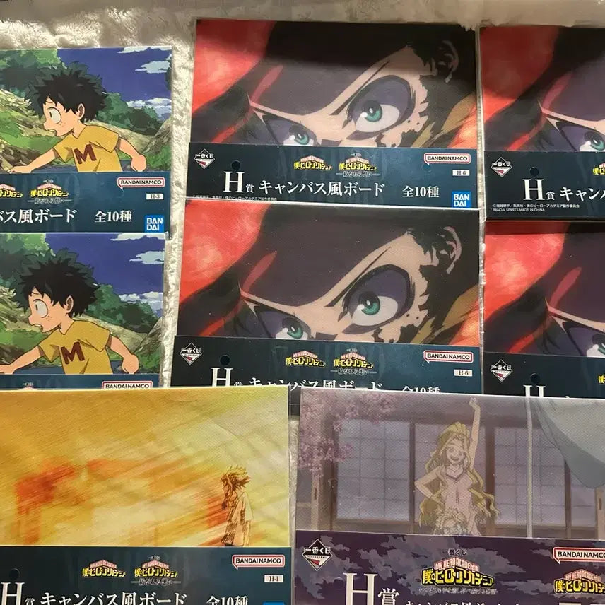 [BUNJANG] My Hero Academia Ichiban Kuji Prize H Canvas Art Bundle Set / 나히아 제일복권 H상 캔버스 일괄