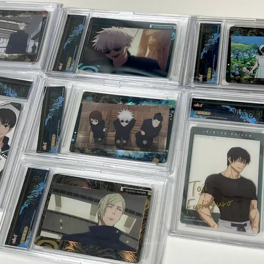 [BUNJANG] Jujutsu Kaisen Kaioku Gyokusetu Photocard Acrylic Toploader Case Set (7 pcs) / 주술회전 회옥옥절 포카 프리미엄 아크릴 케이스 7개 세트