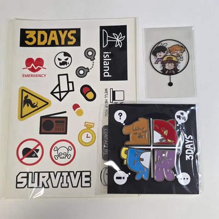 [BUNJANG] Jamtteul 3days Pixelie Ddeultip Badge, Photocard, and Sticker Bundle Set / 잠뜰 3days 쓰리데이즈  픽셀리 뜰팁 뱃지&amp;투명 포카&amp;스티커 일괄