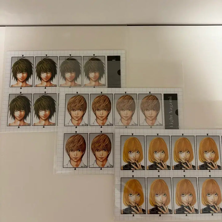 [BUNJANG] Death Note Original Exhibition L, Light, Mello Photo Set / 데스노트 원화전 엘 라이토 멜로 증명사진 일괄