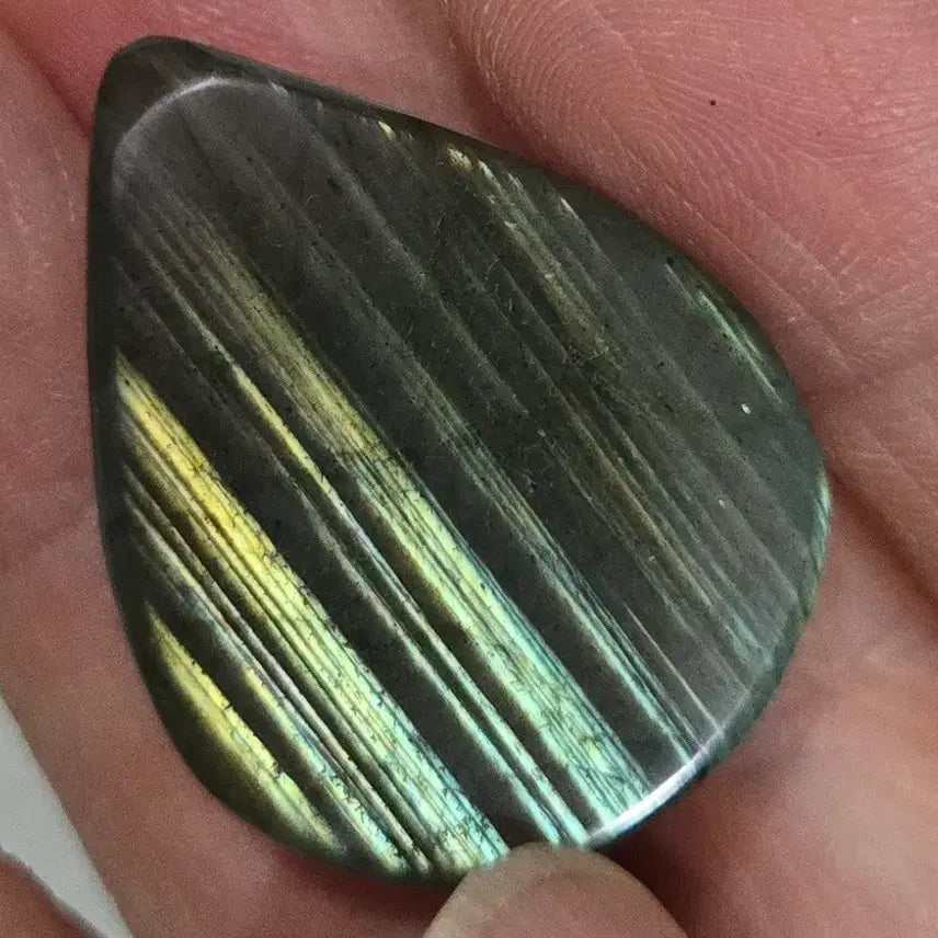 [BUNJANG] Labradorite Raw Stone Drop Pendant / 레브라도라이트 원석