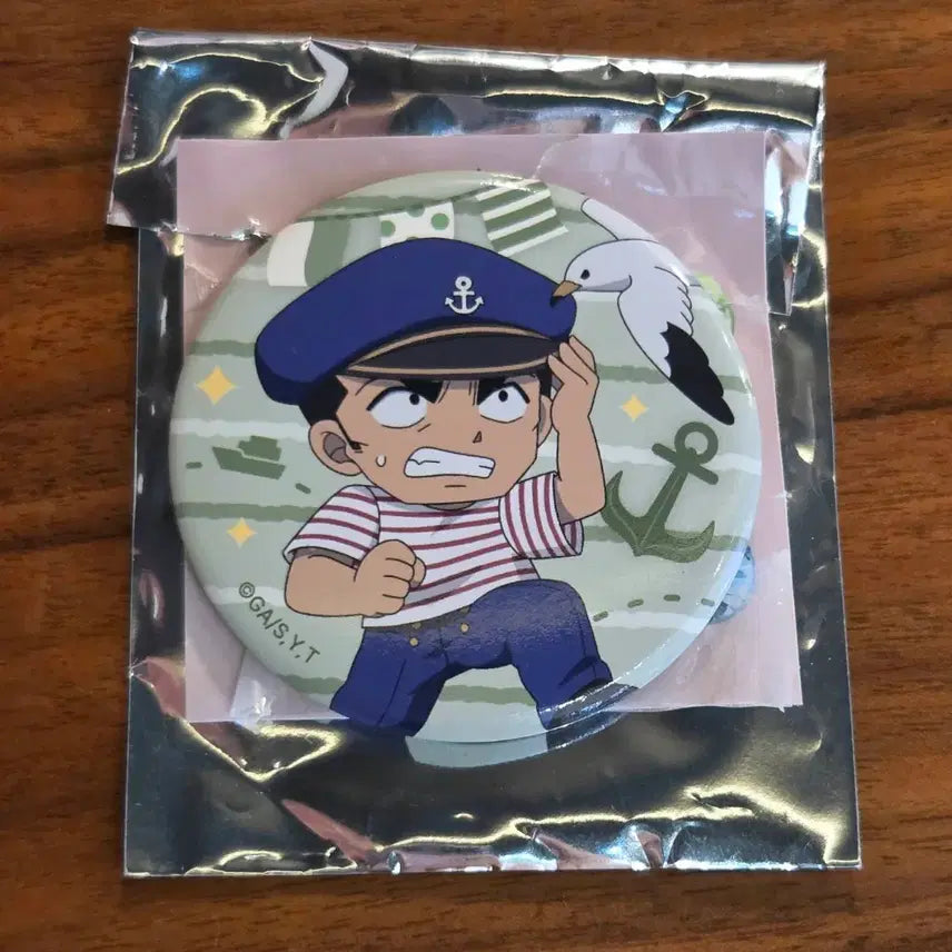 [BUNJANG] Detective Conan Cafe Officer Jugg (Ukyo) Marine Look Ver. Can Badge / 명탐정 코난 카페 주고(우경사)  캔뱃지