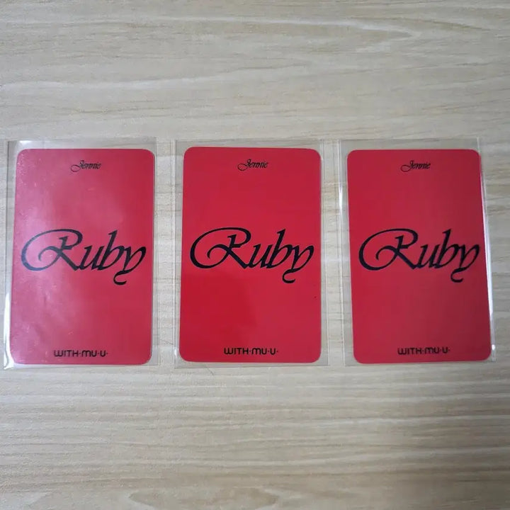 [BUNJANG] BLACKPINK Jennie Ruby Withmu Photocard Set / 블랙핑크 제니 루비 RUBY POB 위드뮤 포토카드 3종 일괄 양도