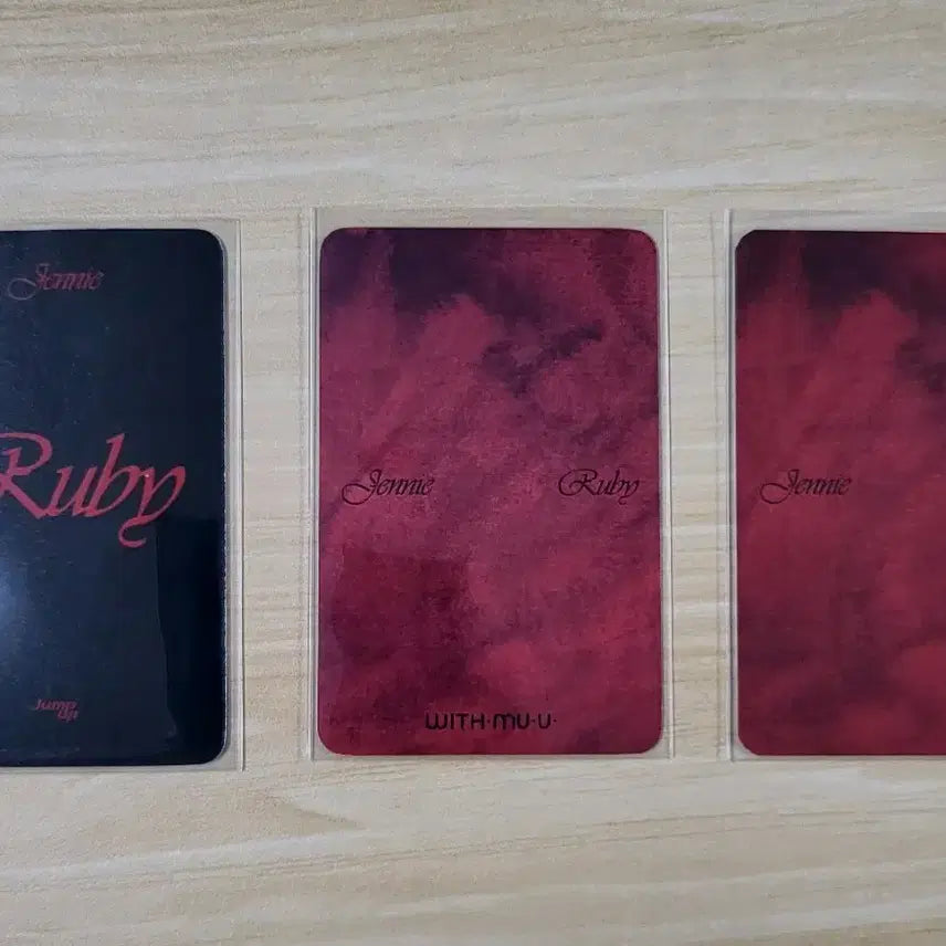 [BUNJANG] Blackpink Jennie Ruby Photocard 3 Types Bundle Set / 블랙핑크 제니 루비 포토카드 3종 세트 일괄 양도