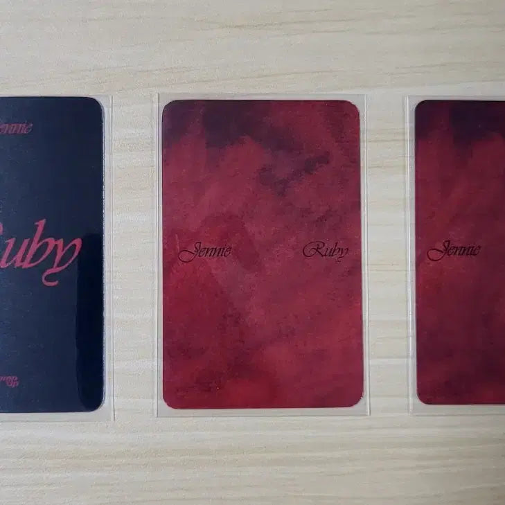 [BUNJANG] BLACKPINK Jennie Ruby Photocard Bundle Set / 블랙핑크 제니 루비 포토카드 3종 일괄 양도