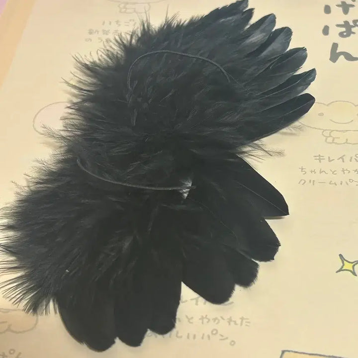 [BUNJANG] Doll Clothes Black Devil Wings (10cm, 15cm, 20cm) / 새상품 인형 날개, 블랙 날개 검정 날개, 인형옷 악마 날개 10cm인형옷, 15cm 인형옷 20cm인형옷