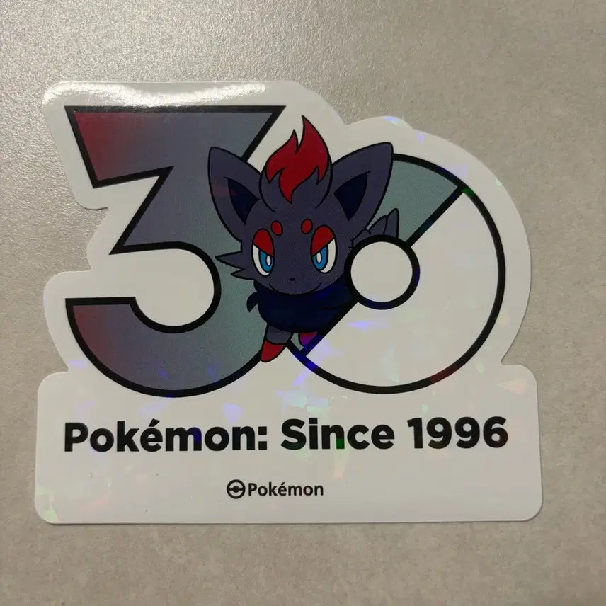[BUNJANG] Pokemon 30th Anniversary Mureungdowon Logo Sticker Zoroa / (새상품) 포켓몬스터 무릉도원 팝업 30주년 로고 스티커 조로아