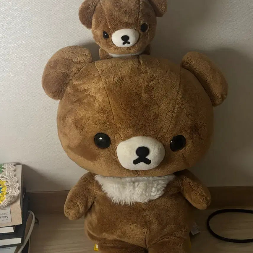 [BUNJANG] Chairoikoguma L Size &amp; Four-Legged Kokuma Plush Set / 차이로이 코쿠마 인형 L + 네발코쿠마