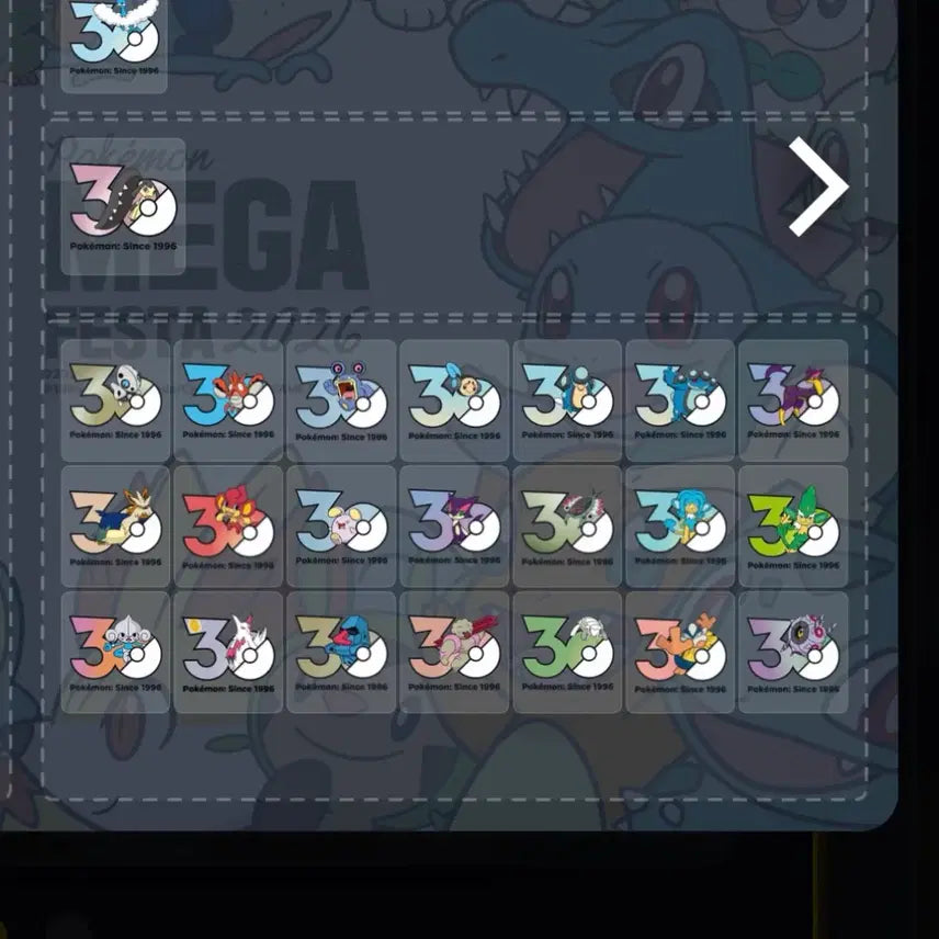 [BUNJANG] Pokemon 30th Anniversary Mureungdowon Pop-Up Logo Sticker Set / (새상품) 포켓몬스터 무릉도원 팝업 30주년 로고 스티커 여러가지