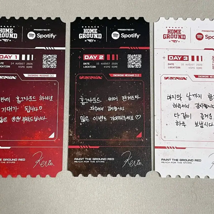[BUNJANG] T1 Faker Homeground Ticket + Keria Postcard Set / T1 티원 홈그라운드 1,2,3일차 티켓+개인 엽서 케리아 keria