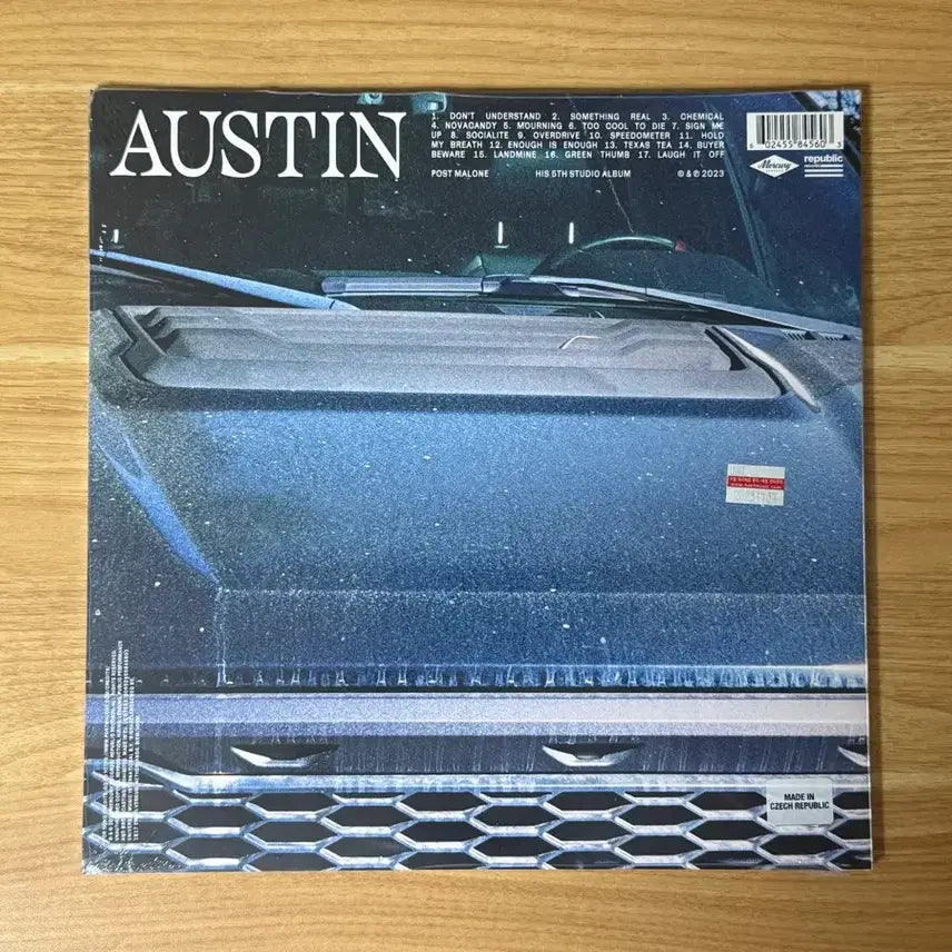 [BUNJANG] Post Malone 5th Album Austin Light Blue Color 2LP / Post Malone (포스트 말론) - 5집 Austin [라이트 블루 컬러 2LP]