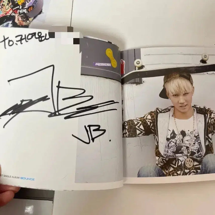 [BUNJANG] JJ Project JB Jinyoung GOT7 Debut Album Bounce Signed / (친필싸인) JJ Project 갓세븐 데뷔앨범 Bounce JB 진영