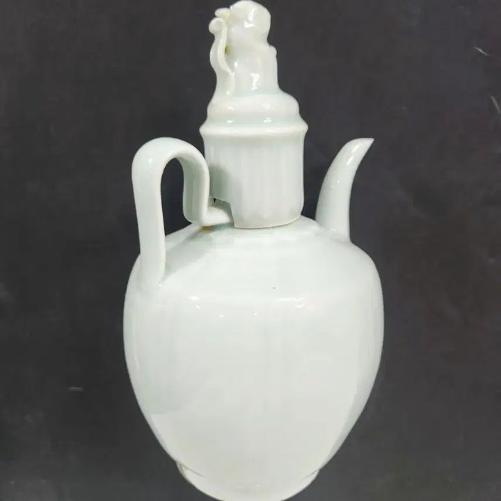 [BUNJANG] Song Dynasty Celadon Ware (Yingqing Glaze) Animal-Shaped Ewer / 중국도자기               송대 청백자(영청유)서수형 집호