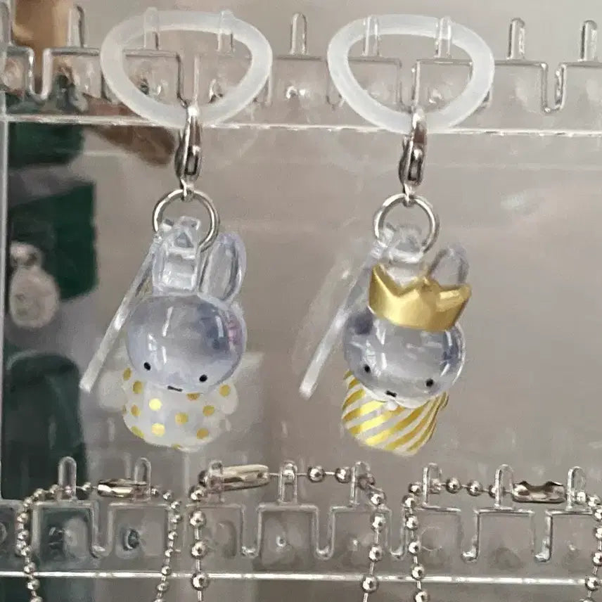 [BUNJANG] Miffy 70th Anniversary Gold Mezurushi Charm Keychain Gacha Set / 미피 70주년 골드 메지루시 참 키링 가챠