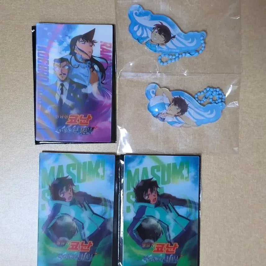[BUNJANG] Detective Conan: The Raven Chaser Matsuda &amp; Conan Keychain, 1st Week Special Lenticular Card Set / 명탐정코난 하이웨이의 타천사 마츠다&amp;코난 키링, 1주차 특전 렌티큘러 판매