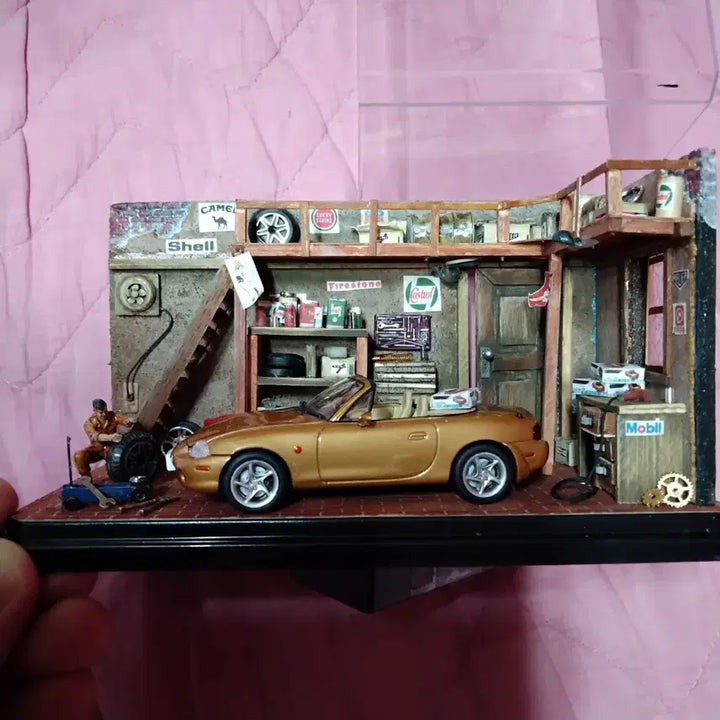 [BUNJANG] 1/43 Scale Warehouse Garage Diorama (Personal Handcrafted) / 1/43 창고 정비소 디오라마(개인자작품)