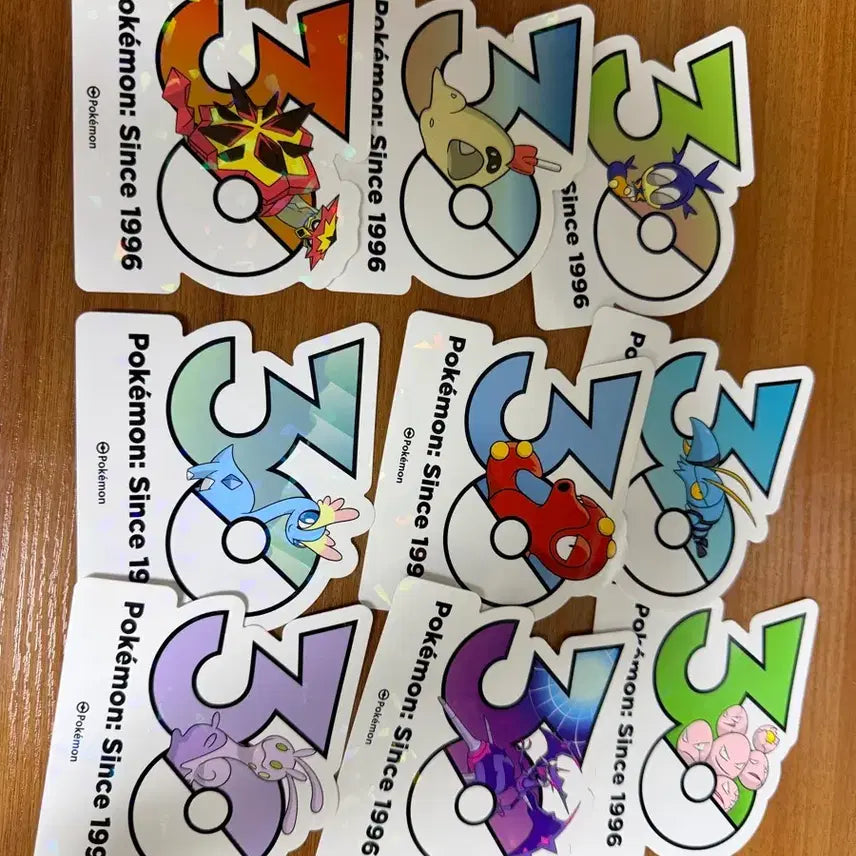 [BUNJANG] Pokemon 30th Anniversary Logo Sticker Collection (Set of 9) / 포켓몬스터 30주년 로고 스티커 컬렉션 9종
