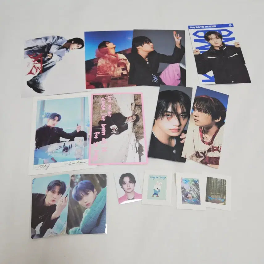 [BUNJANG] Stray Kids Lee Know Ribbit Goods Postcard Poster Ticket Photo Sticker Photocard Bundle Set / 스트레이키즈 리노 리빗 지류 굿즈 엠디 엽서 포스터 티켓 증사 증명사진 우표 스티커 포카 에이트 ate 카르마 karma 두잇 do it 스테이 인 제주 jeju