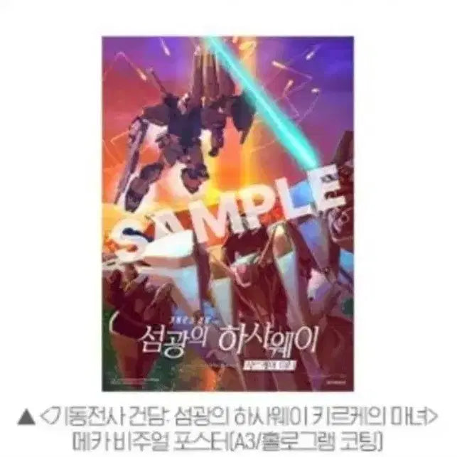 [BUNJANG] Mobile Suit Gundam Hathaway Mechanical Visual Poster (A3) / [기동전사 건담 섬광의 하사웨이] 메카 비주얼 포스터(A3)