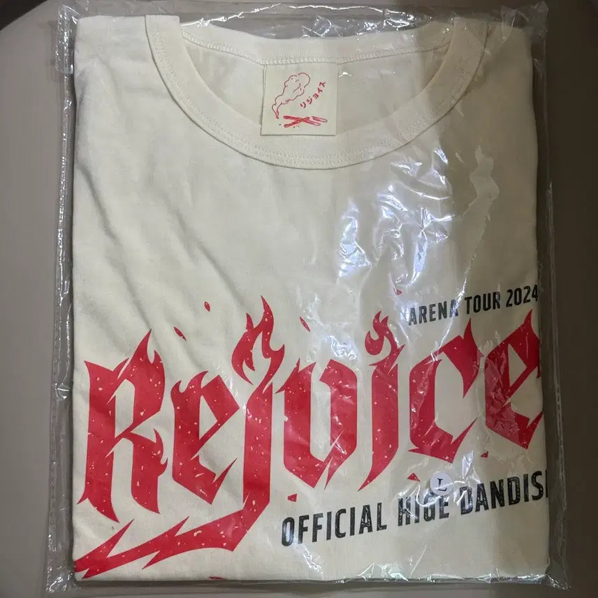 [BUNJANG] Official HIGE DANJI 2024 Asia Tour T-Shirt - Ivory, L / 히게단 2024 내한 티셔츠 L
