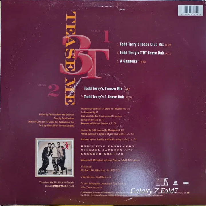 [BUNJANG] 3T Tease Me 12-Inch LP Single / BA-691. 3T Tease Me 12인치 LP 싱글