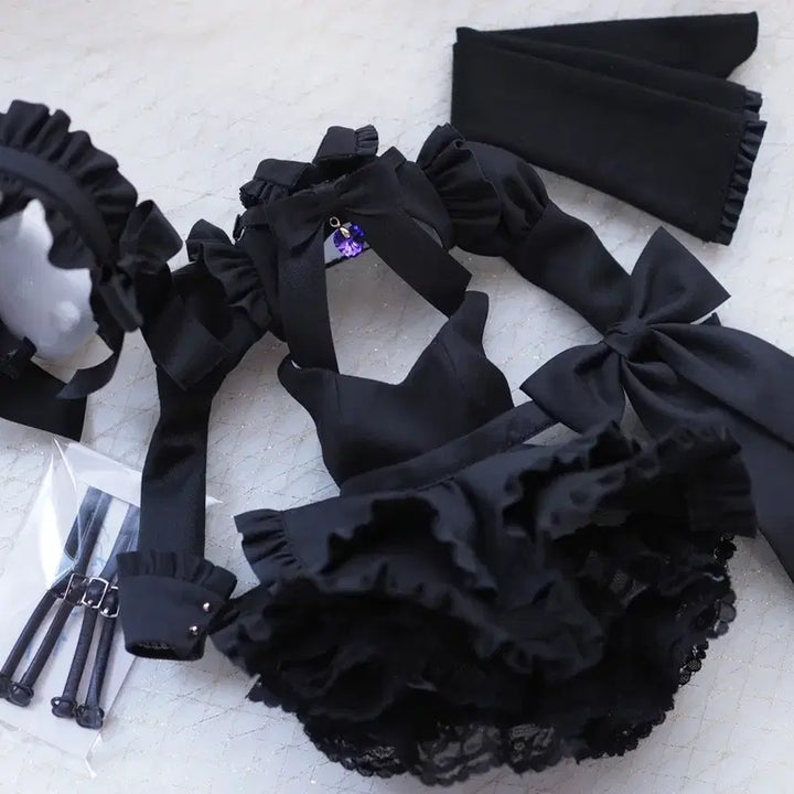 [BUNJANG] Frilly Lilith Short Type All Black Doll / 프릴리 릴리트 숏타입 올블랙 MDD