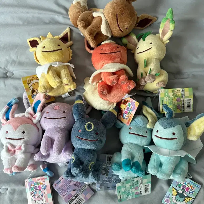[BUNJANG] Pokemon Center Transform Ditto Eeveelutions 9-Piece Set New / 변신 메타몽 이브이즈 9종 새상품 일괄