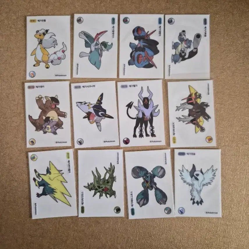 [BUNJANG] Mega Pokémon Stickables Bundle Set (12 pcs) / 메가포켓몬띠부씰 12장을 일괄판매합니다(낱장판매x)