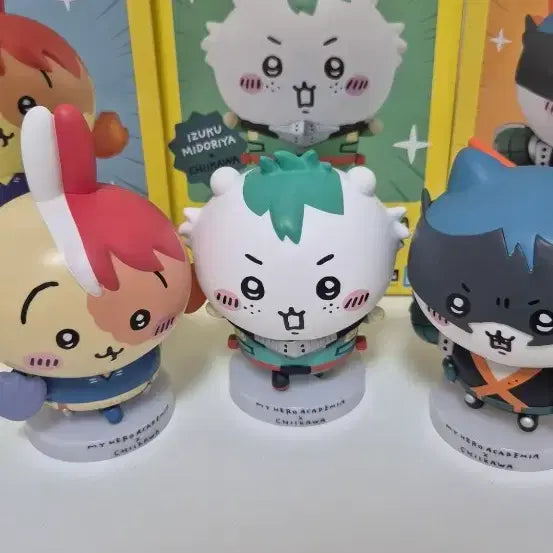 [BUNJANG] My Hero Academia x Chiikawa Collaboration Todoroki, Midoriya, Bakugo Figure Bundle Set / 나히아x치이카와 콜라보 피규어 일괄